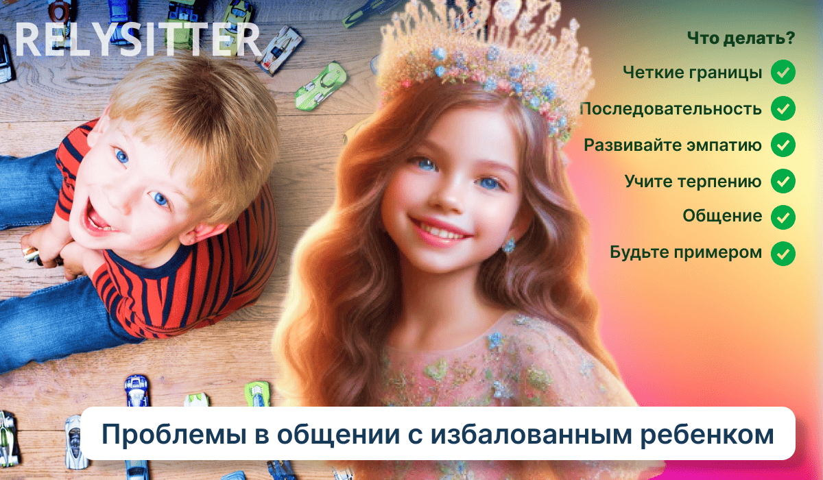 Коллаж из изображений мальчика с игрушечными машинками и девочки с тиарой.